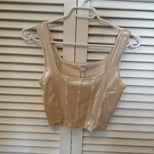 Garage velvet crop top